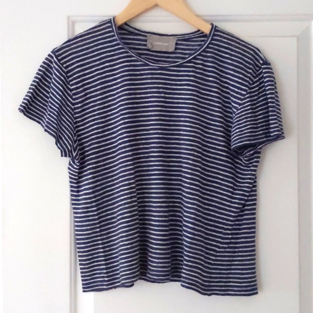 Everlane 100% linen crop tee
